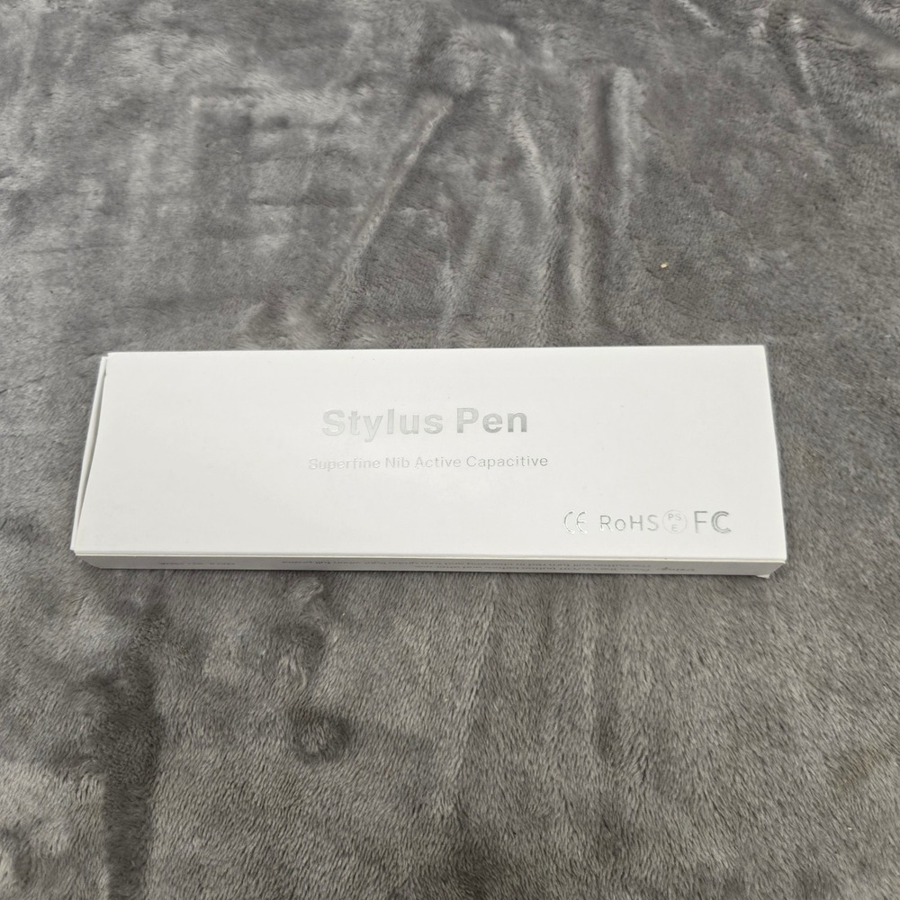 Active Capacitive Stylus Pen Superfine Nib Rechargeable White for Touchscreens